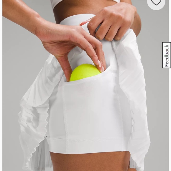 Lululemon Varsity High-Rise Pleated Tennis Skirt in White Size 8 - Picture 3 of 15